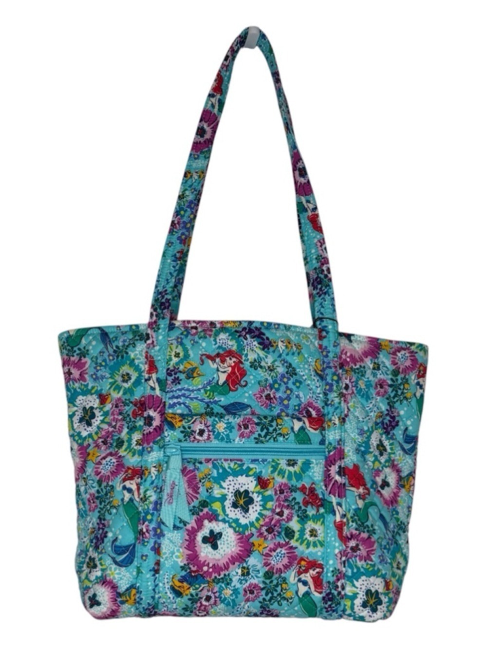 Rare Vera Bradley Disney Ariel Floral Quilted Tote Bag Retired